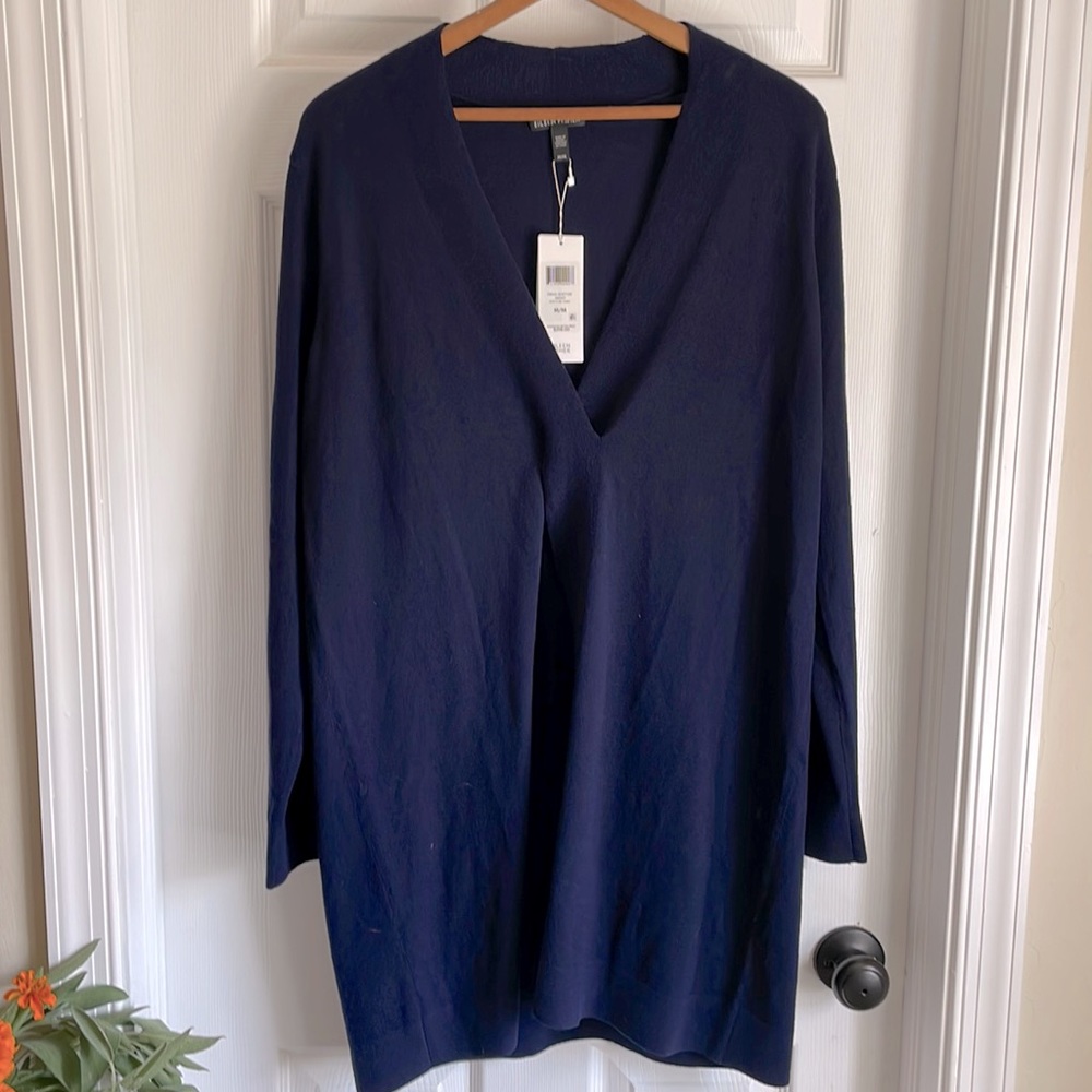 Eileen Fisher Deep V Tunic in Midnight 🌙